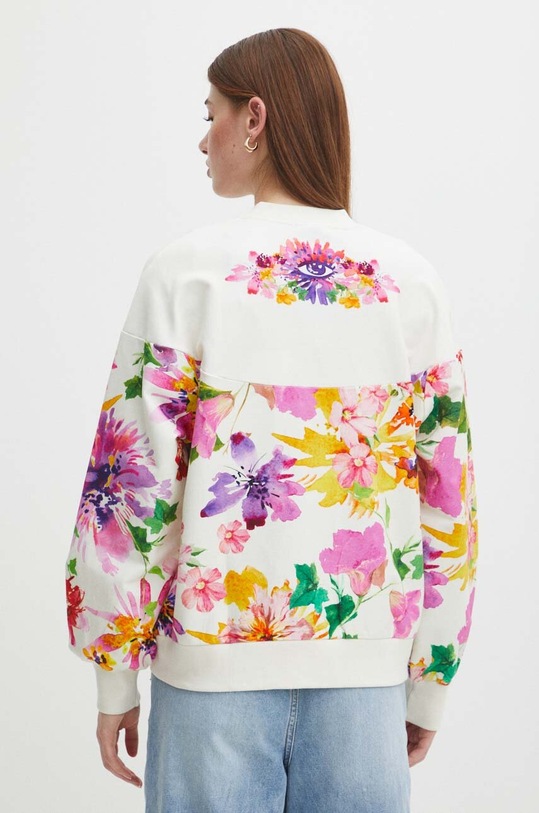 Odzież Bluza damska oversize wzorzysta kolor beżowy RS24.BLD900 beżowy