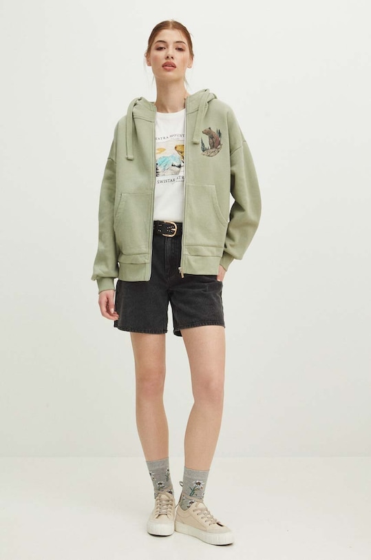 Odzież Bluza damska z kolekcji Tatrzański Park Narodowy x Medicine kolor zielony RS24.BLDA53 zielony