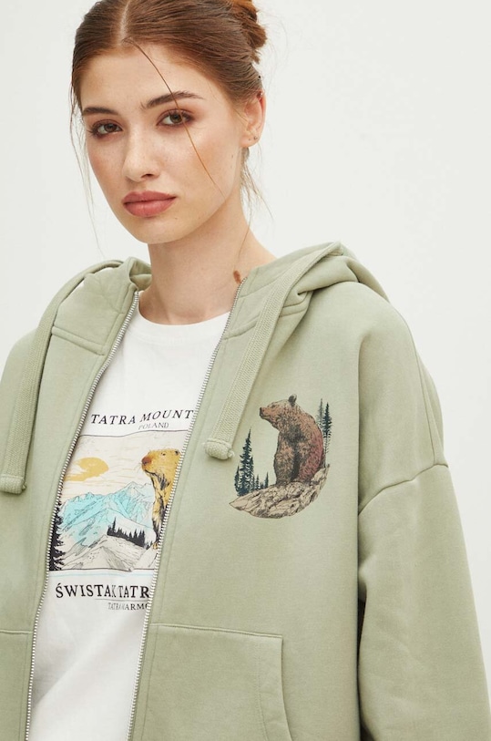 Bluza damska z kolekcji Tatrzański Park Narodowy x Medicine kolor zielony RS24.BLDA53 zielony
