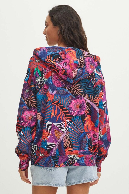 Odzież Bluza damska z kapturem wzorzysta kolor różowy RS24.BLDB03 różowy