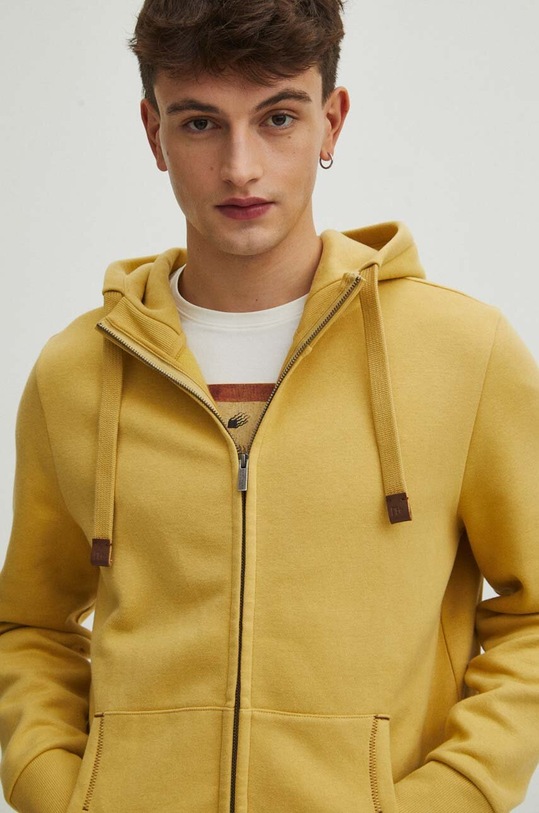 Bluza męska z kapturem kolor żółty żółty RS24.BLM010