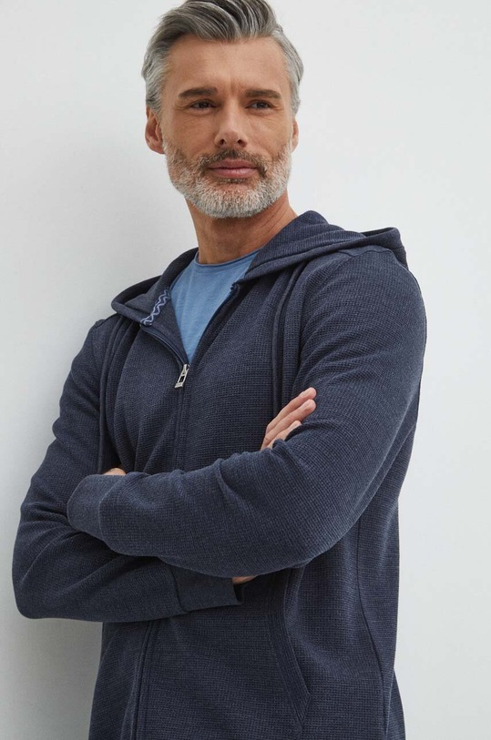 Bluza męska z kapturem kolor granatowy z elastanem granatowy RS24.BLM050