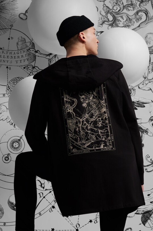 Bluza bawełniana męska z kolekcji Zodiak kolor czarny bawełna czarny RS24.BLM150