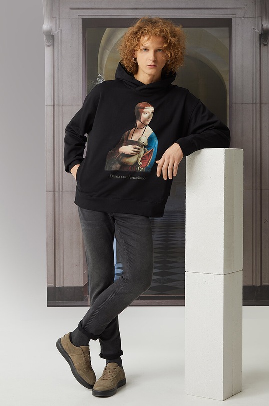Bluza męska z kolekcji Eviva L'arte kolor czarny pozostałe czarny RS24.BLM251