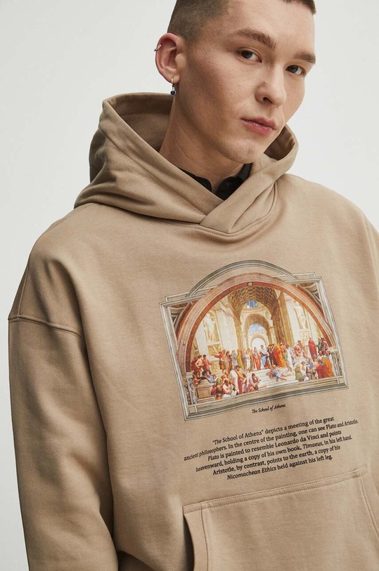 Oblečenie Mikina pánska z kolekcie Eviva L'arte béžová farba RS24.BLM252 béžová