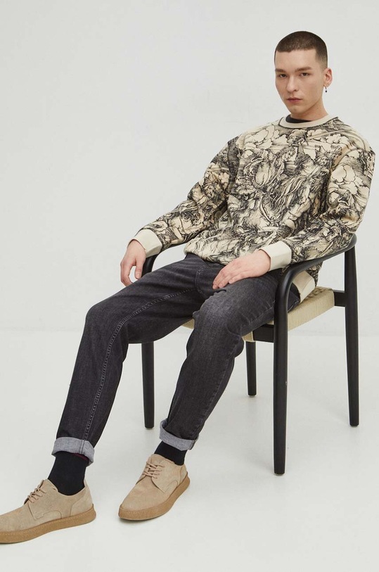 Oblečenie Mikina pánska z kolekcie Eviva L'arte béžová farba RS24.BLM256 béžová