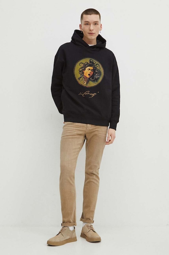 Oblečenie Mikina pánska z kolekcie Eviva L'arte čierna farba RS24.BLM257 čierna