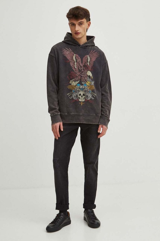 Mikina pánská šedá barva RS24.BLM401 šedá RS24