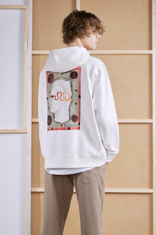 Bluza męska by Józef Hołard, Grafika Polska kolor beżowy aplikacja beżowy RS24.BLM450