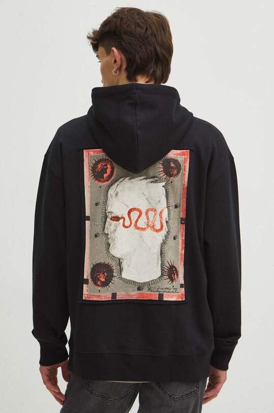 Bluza męska by Józef Hołard, Grafika Polska kolor czarny RS24.BLM450 czarny
