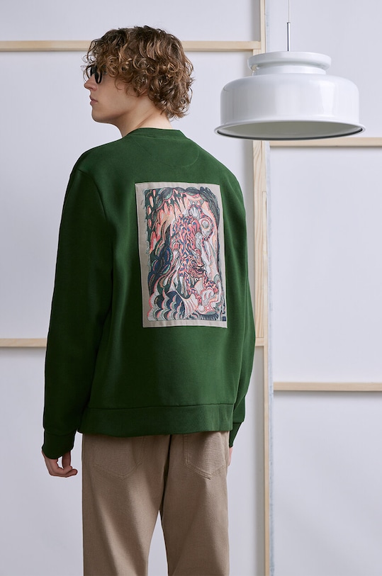 Bluza męska by Paweł Patyk, Grafika Polska kolor zielony pozostałe zielony RS24.BLM451