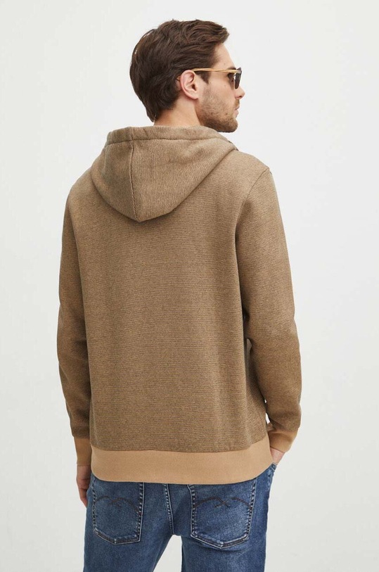 Oblečenie Mikina pánska s kapucňou so vzorom béžová farba RS24.BLM600 béžová