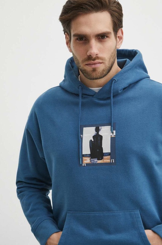 Mikina pánská z kolekce Jerzy Nowosielski x Medicine modrá barva RS24.BLM670 modrá RS24