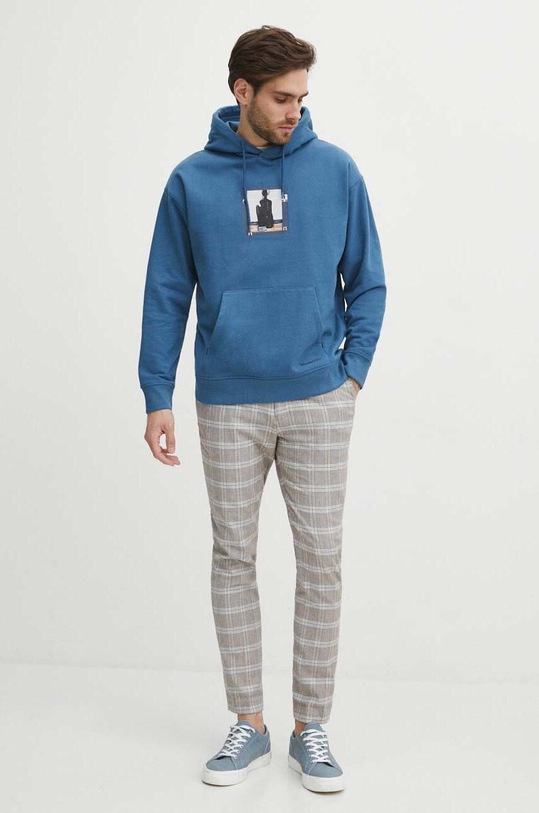 Oblečení Mikina pánská z kolekce Jerzy Nowosielski x Medicine modrá barva RS24.BLM670 modrá