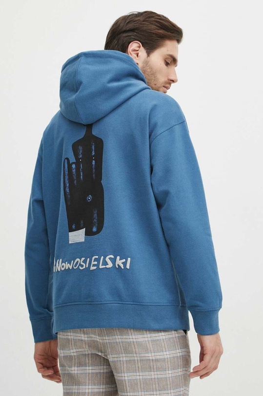 Mikina pánská z kolekce Jerzy Nowosielski x Medicine modrá barva modrá RS24.BLM670