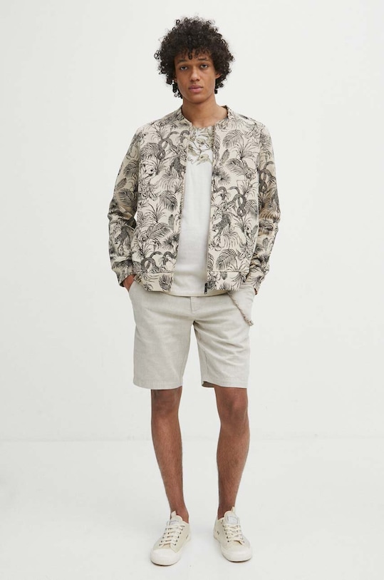 Bluza bawełniana męska wzorzysta kolor beżowy RS24.BLM720 beżowy RS24