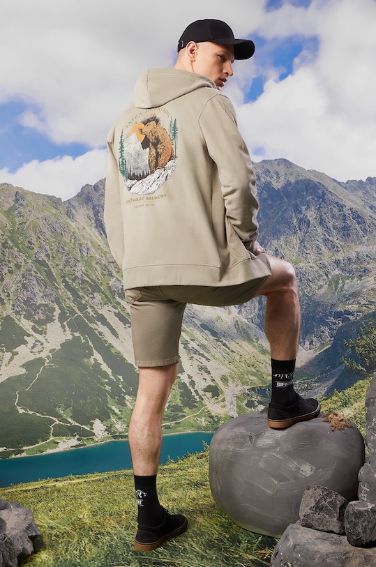 Bavlnená mikina Medicine bavlna zelená RS24.BLMA52