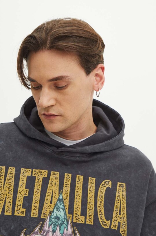 Bluza męska z kapturem Metallica kolor szary RS24.BLMB50 szary
