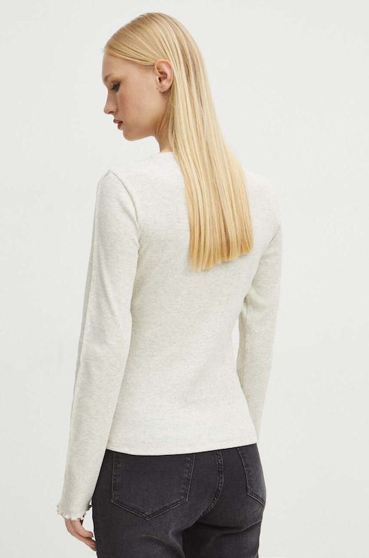 Oblečení Tričko s dlouhým rukávem dámské pruhované béžová barva RS24.BUD012 béžová