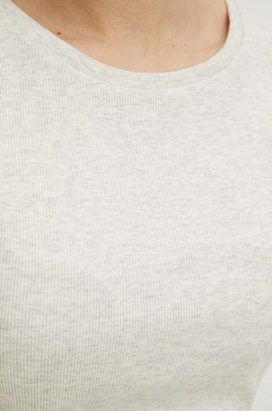 Tričko s dlouhým rukávem dámské pruhované béžová barva RS24.BUD012 béžová