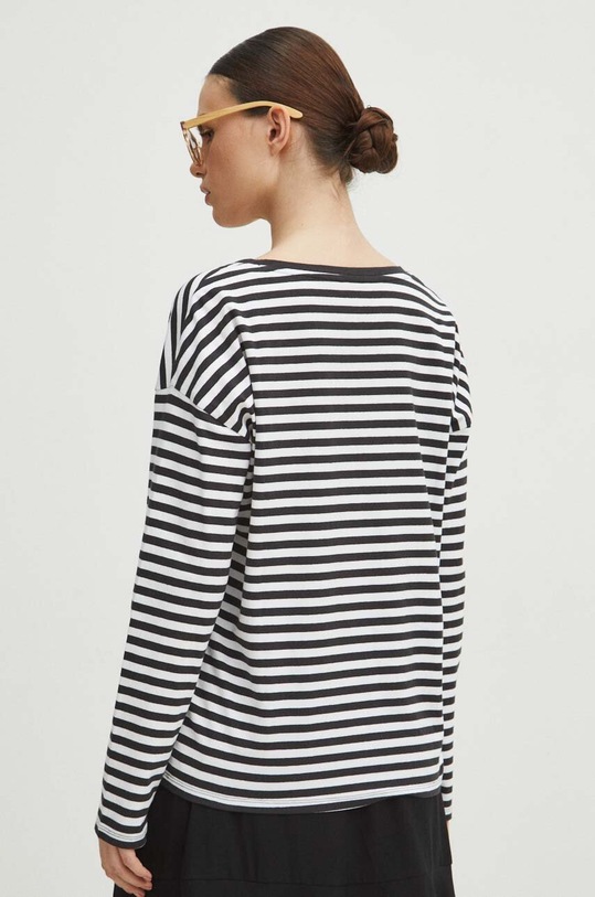 Odzież Longsleeve bawełniany damski z domieszką elastanu kolor czarny RS24.BUD030 czarny