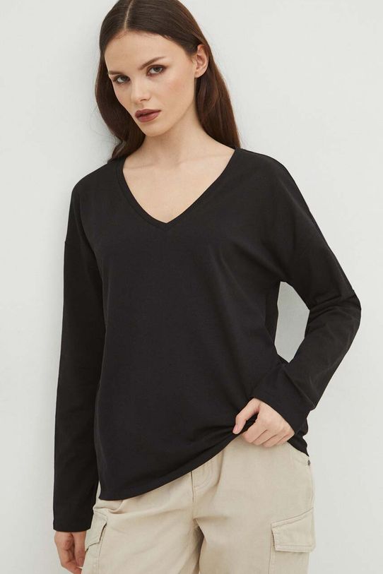 Medicine longsleeve bawełniany RS24.BUD030 czarny RS24