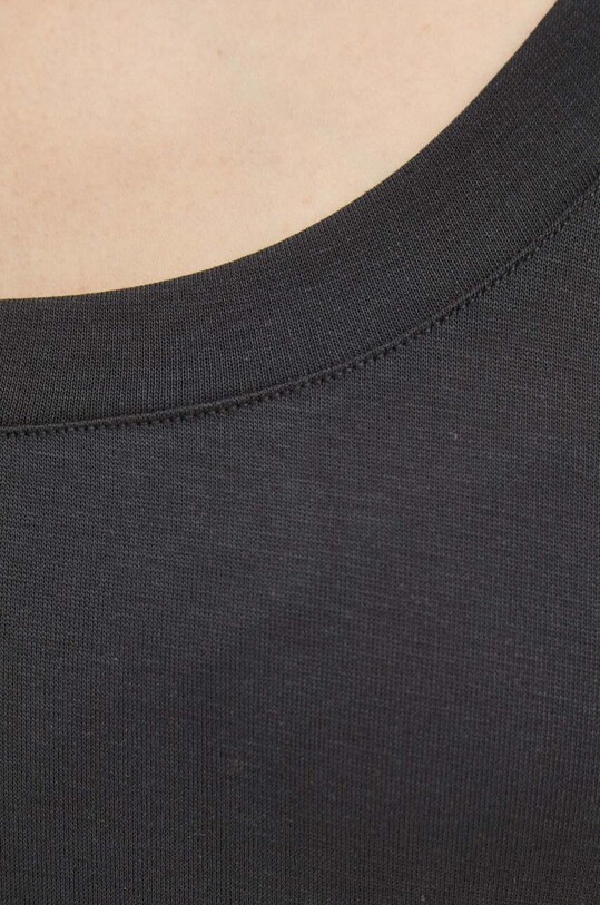 Longsleeve damski z domieszką elastanu gładki kolor szary RS24.BUD303 szary