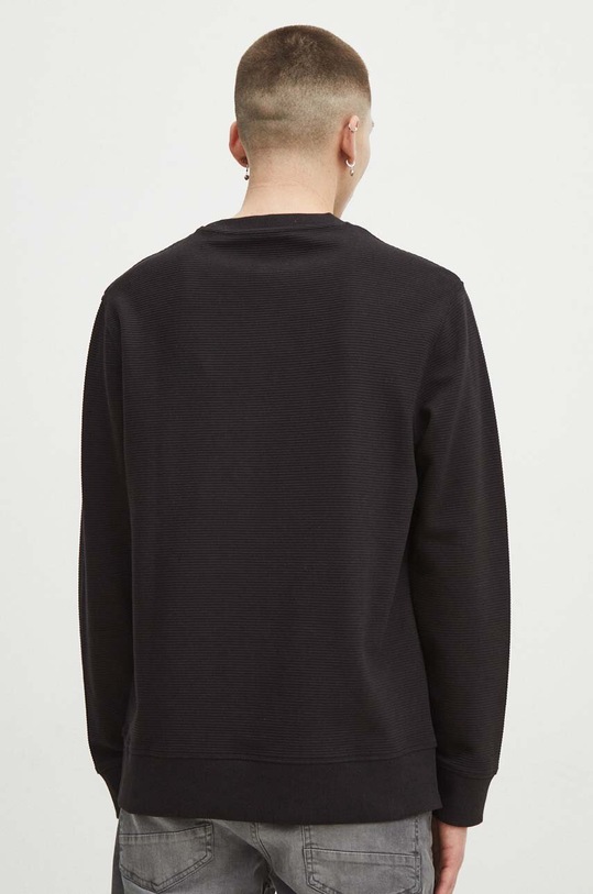 Odzież Longsleeve męski prążkowany kolor czarny RS24.BUM011 czarny