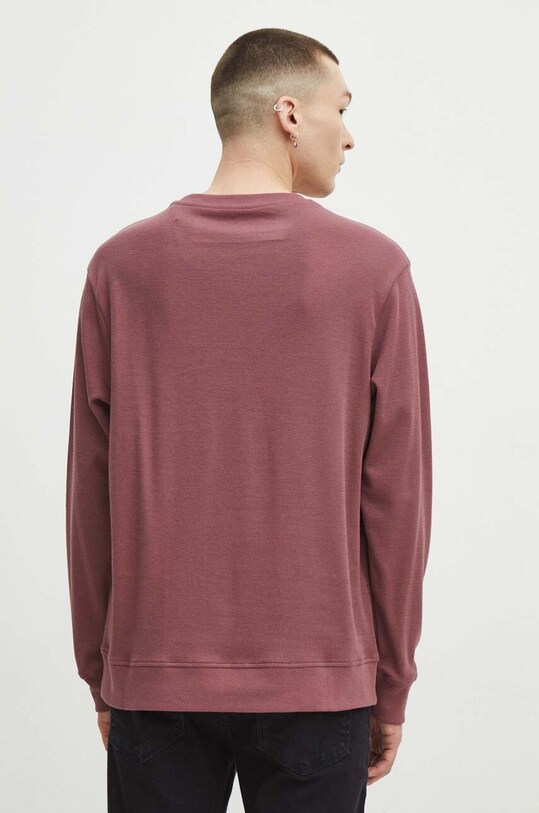 Odzież Longsleeve męski z fakturą kolor różowy RS24.BUM020 różowy