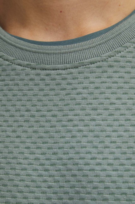 Tričko s dlouhým rukávem s texturou zelená barva RS24.BUM030 zelená