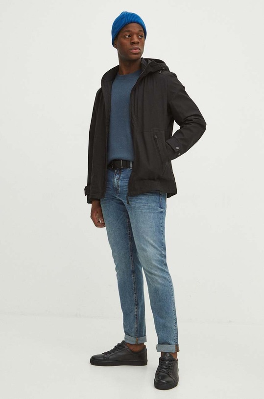 Oblečenie Tričko s dlhým rukávom pánske tmavomodrá farba RS24.BUM031 tmavomodrá