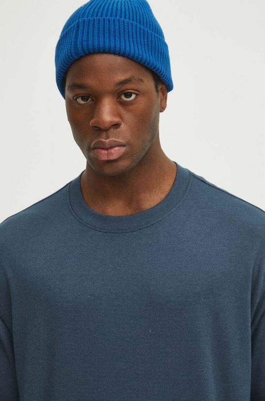 Tričko s dlhým rukávom pánske tmavomodrá farba RS24.BUM031 tmavomodrá