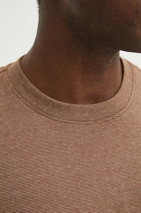 Longsleeve męski regular kolor brązowy RS24.BUM031 brązowy