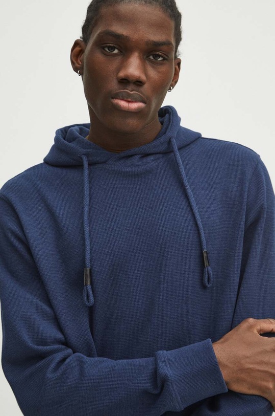 Longsleeve męski z fakturą kolor granatowy granatowy RS24.BUM100