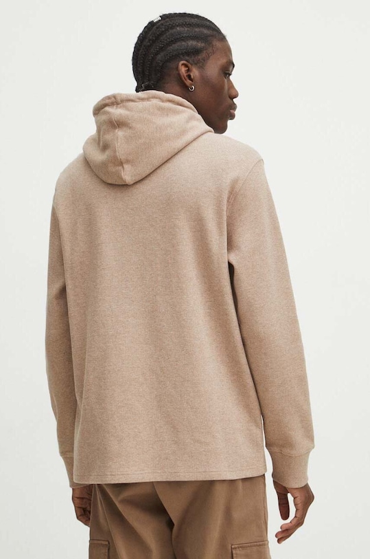 Oblečenie Tričko s dlhým rukávom pánske béžová farba RS24.BUM100 béžová