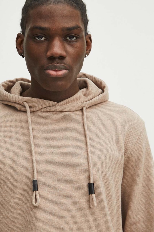 Tričko s dlhým rukávom pánske béžová farba RS24.BUM100 béžová