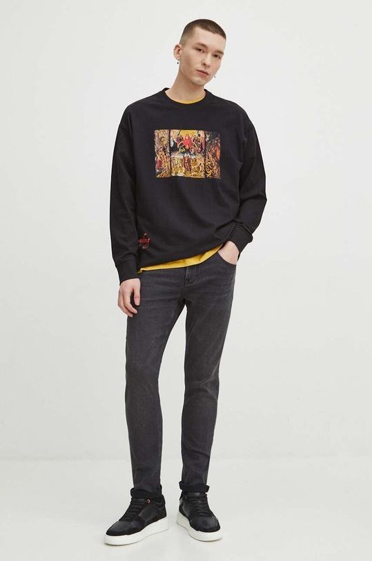 Odzież Longsleeve męski z kolekcji Eviva L'arte kolor czarny RS24.BUM250 czarny