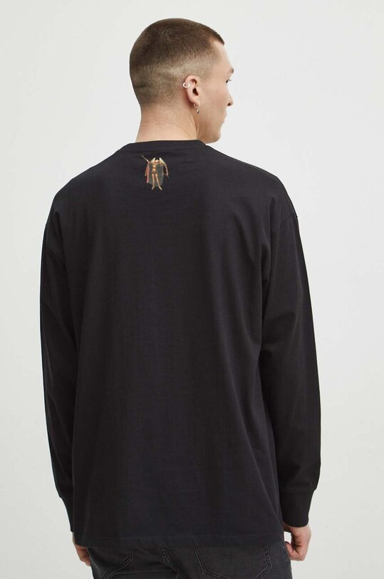 Longsleeve męski z kolekcji Eviva L'arte kolor czarny czarny RS24.BUM250