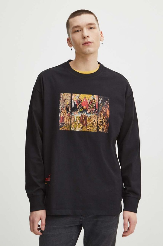 Longsleeve męski z kolekcji Eviva L'arte kolor czarny RS24.BUM250 czarny