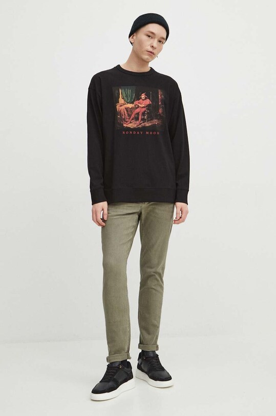 Odzież Longsleeve męski z kolekcji Eviva L'arte kolor czarny RS24.BUM251 czarny