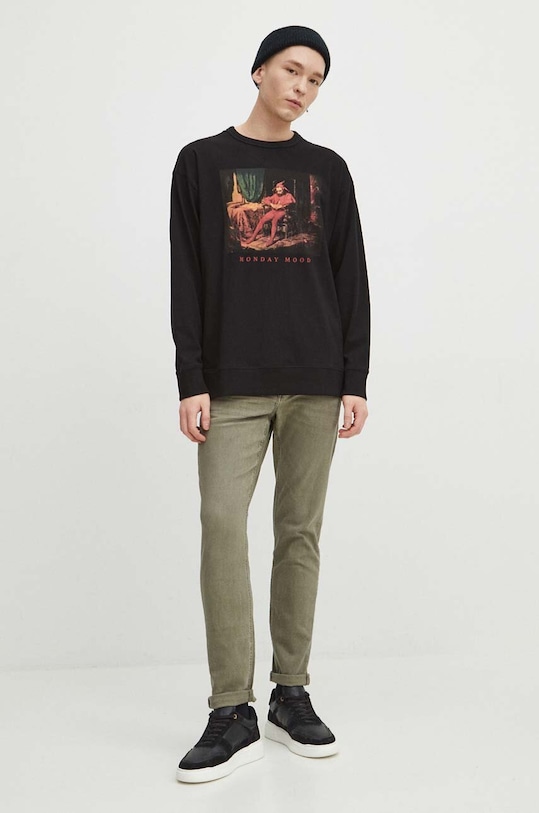 Oblečenie Tričko s dlhým rukávom pánske z kolekcie Eviva L'arte čierna farba RS24.BUM251 čierna