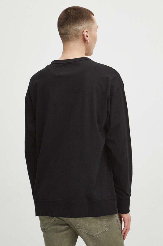 Longsleeve męski z kolekcji Eviva L'arte kolor czarny czarny RS24.BUM251