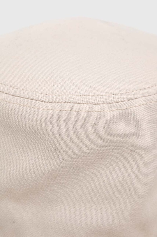 Klobouk dámský typ bucket hat jednobarevný s příměsí lnu béžová barva béžová RS24.CAD720