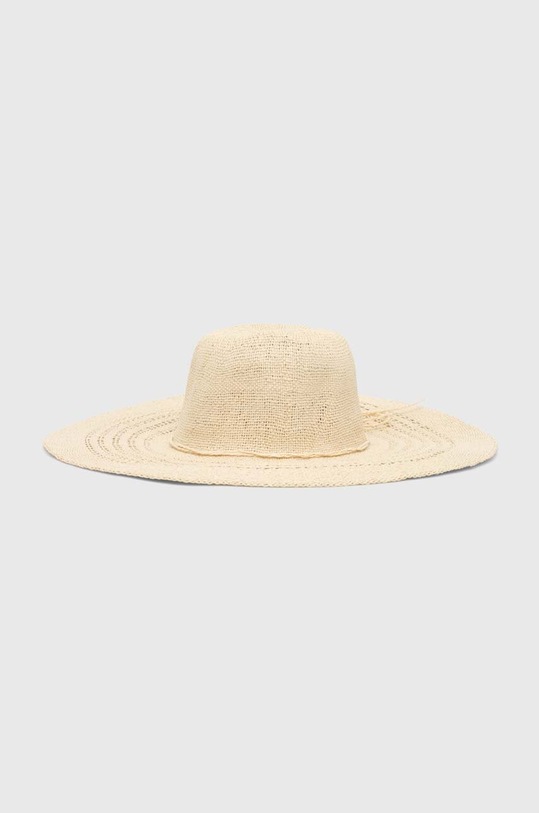 Klobúk dámsky pletený s aplikáciou béžová farba RS24.CAD733 béžová RS24