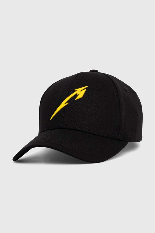 Czapka z daszkiem bawełniana męska z ozdobnym haftem Metallica kolor czarny RS24.CAMB50 czarny RS24