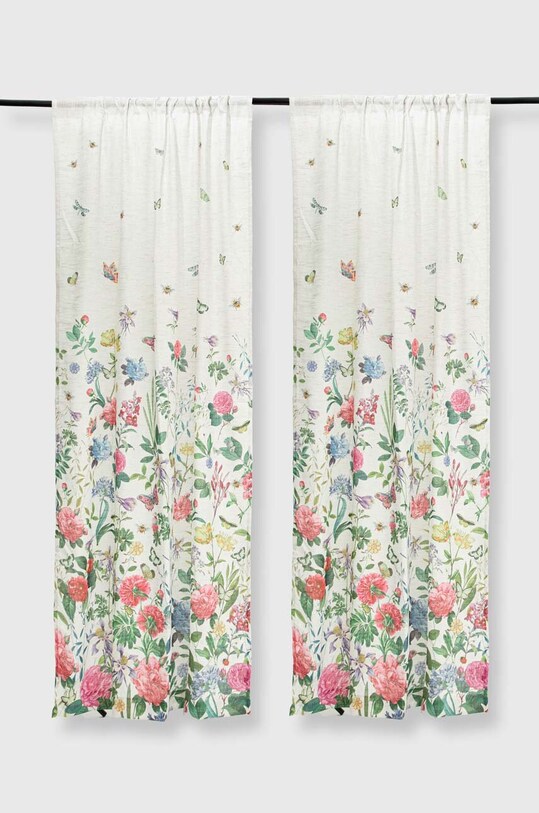 Zasłona dekoracyjna z domieszką lnu 140 x 260 cm (2-pack) kolor multicolor RS24.DEU500 multicolor RS24