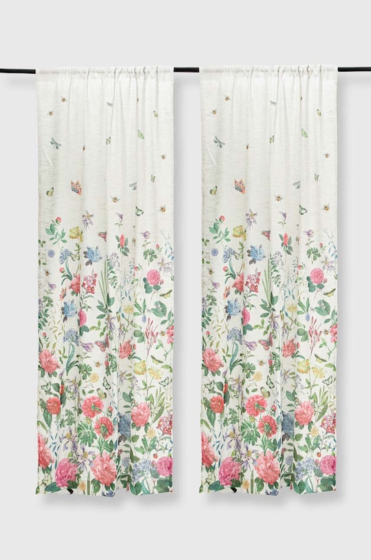 Zasłona dekoracyjna z domieszką lnu 140 x 260 cm (2-pack) kolor multicolor RS24.DEU500 multicolor RS24