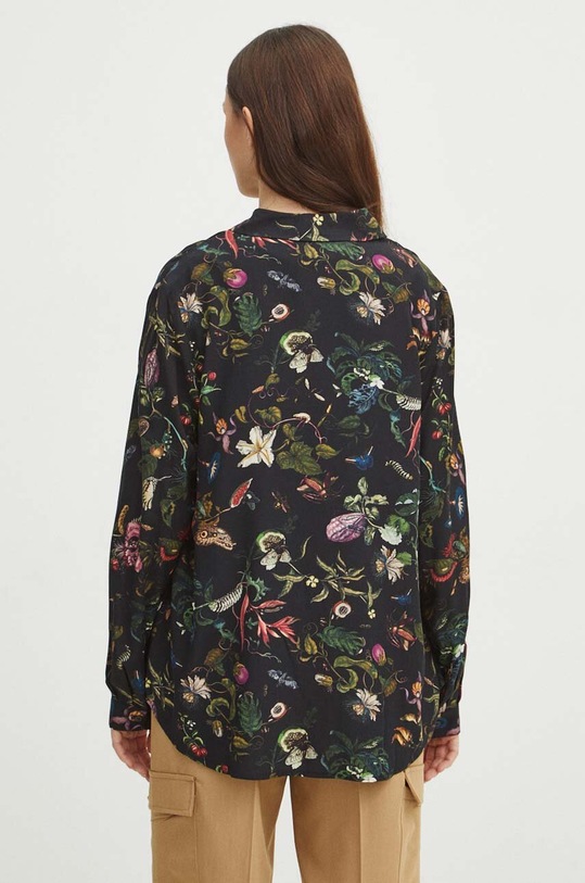 Oblečenie Košeľa dámska regular so vzorom čierna farba RS24.KDD030 čierna