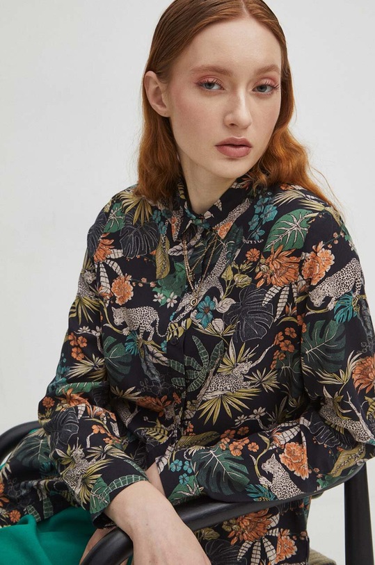 Košeľa dámska čierna farba čierna RS24.KDD050