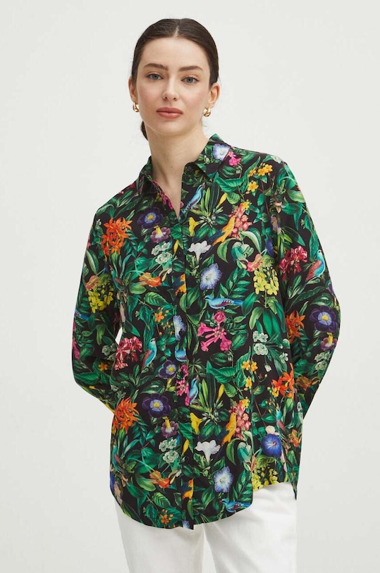 Koszula damska regular wzorzysta kolor multicolor casual multicolor RS24.KDD050